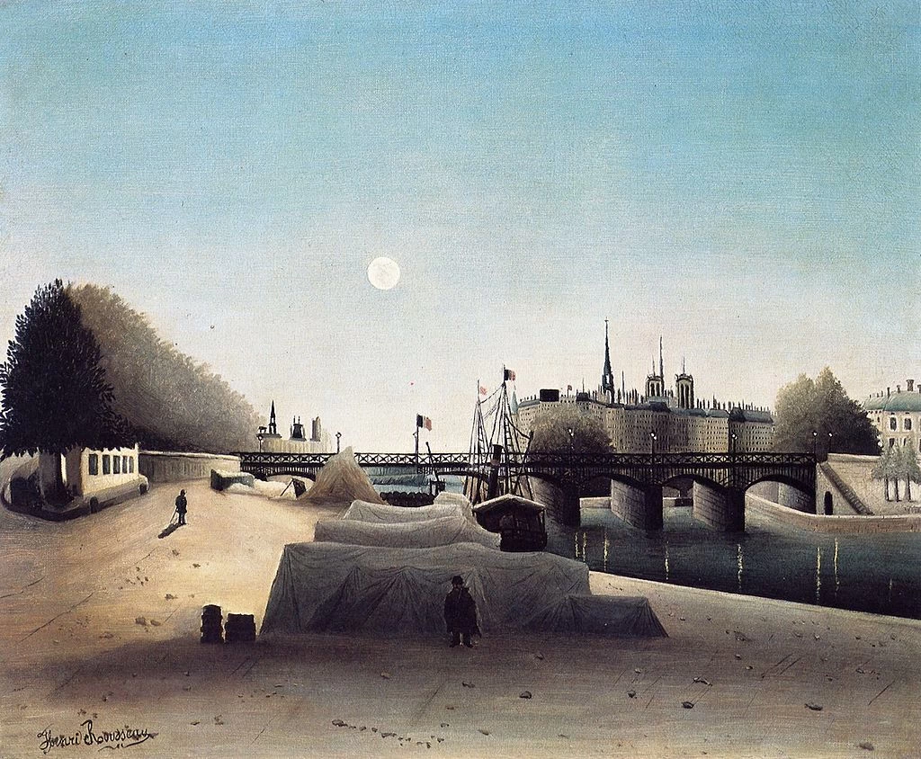 Veduta dell'Ile Saint - Louis, vicino a Port Saint, Nicolas, di sera, 1888